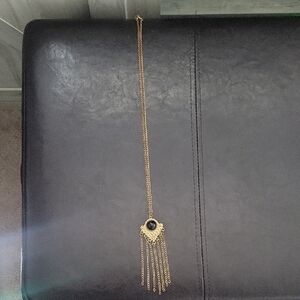 Elegant Gold and Black Pendant Necklace